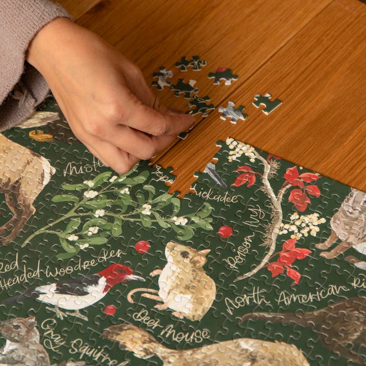 1canoe2 | One Canoe Two Paper Co. - Vendita all'ingrosso Puzzle - Bambini - Winter Flora & Fauna - Puzzle da 1.000 pezzi6