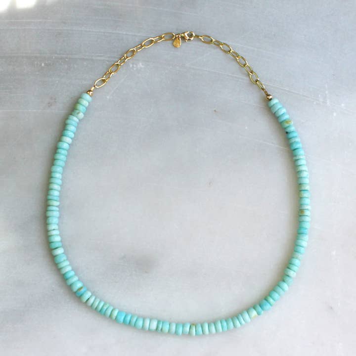 The Silver Wren - Wholesale Beaded/Pearl Necklace - Aqua or Pink Opal Necklace