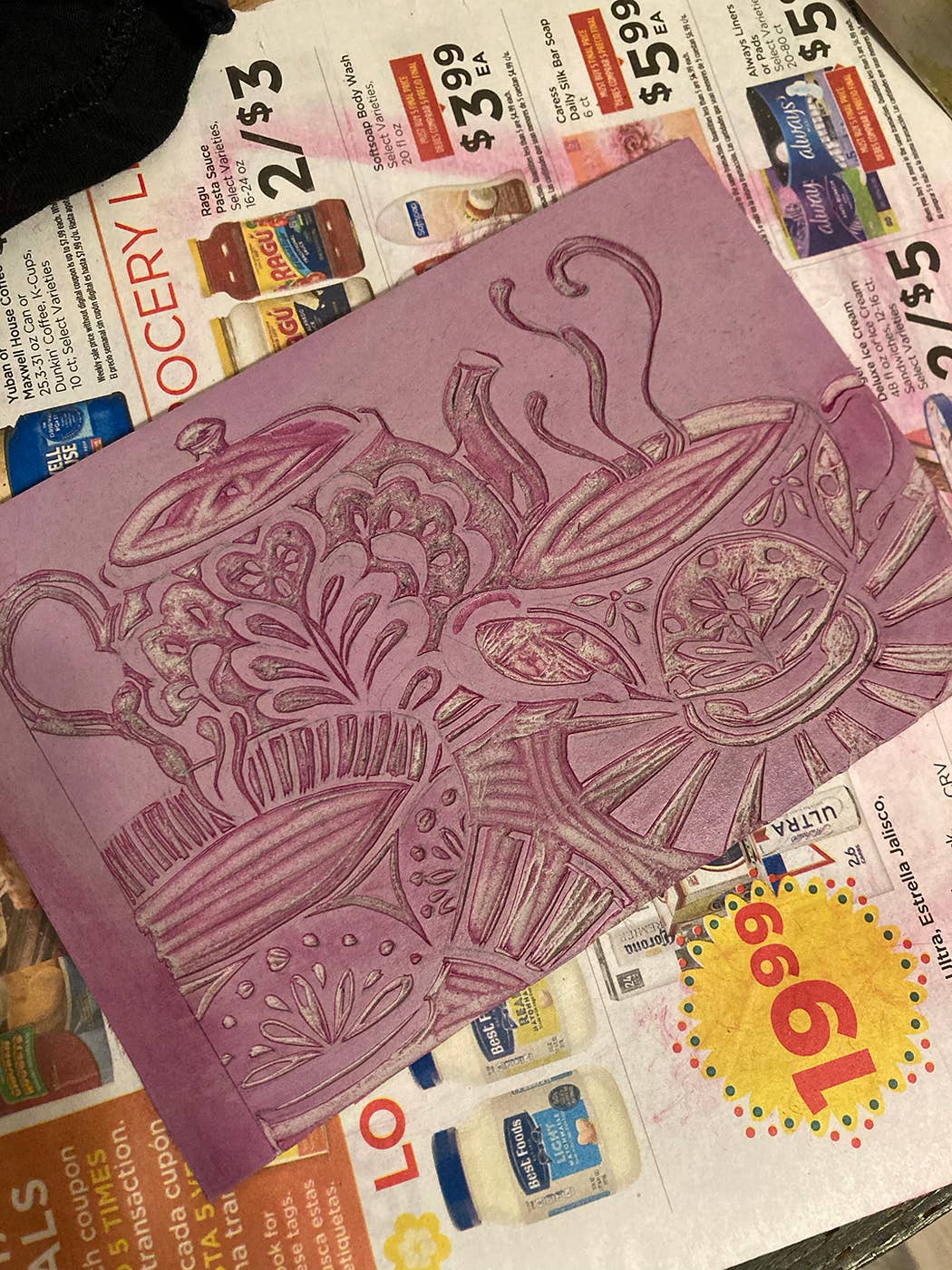 Kathie Studio – wholesale Vardagliga hälsningskort – Tea Blockprint Gratulationskort4