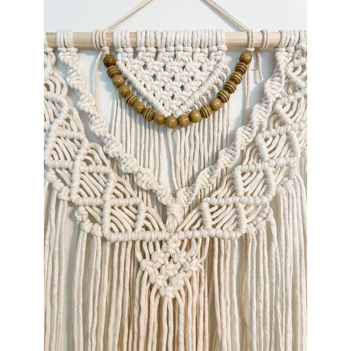 Naorvi Macrame - Wholesale Decorative Tassel/Wall Drop - Luxury Beaded Macrame Wall Hanging Modern Farmhouse Decor5