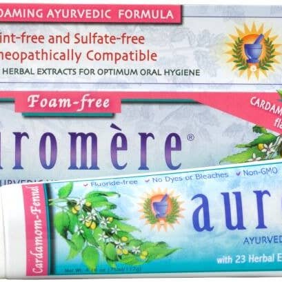 Foam-Free Cardamom-Fennel Ayurvedic Toothpaste for wholesale by Auromere Ayurvedic Imports