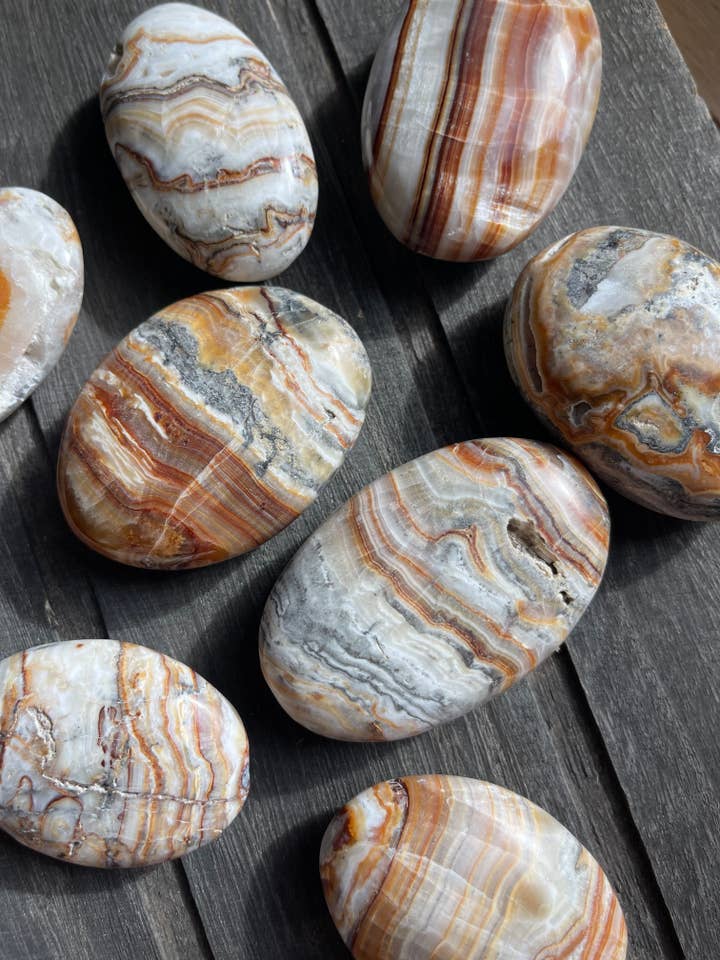 Calcite Palm Stones, Polished Gemstone for wholesale by Tumbledshop