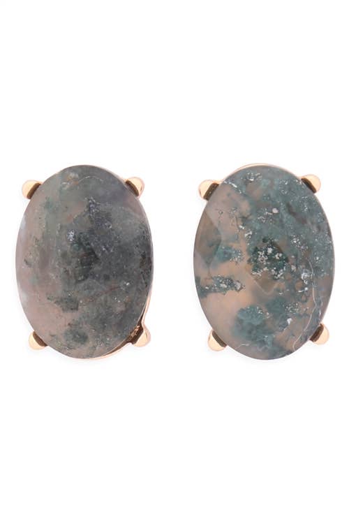 MYS Wholesale Inc - Wholesale Stud/Post Earrings - Faceted Oval Stone Post Earrings2