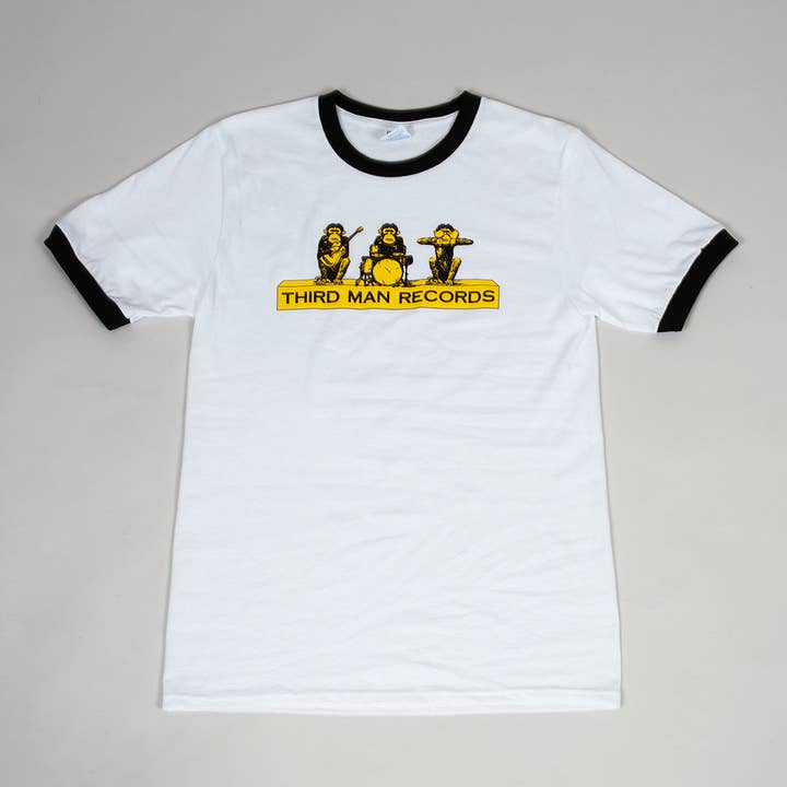 T-shirt à anneaux de bande de singe pour la vente par Third Man Records