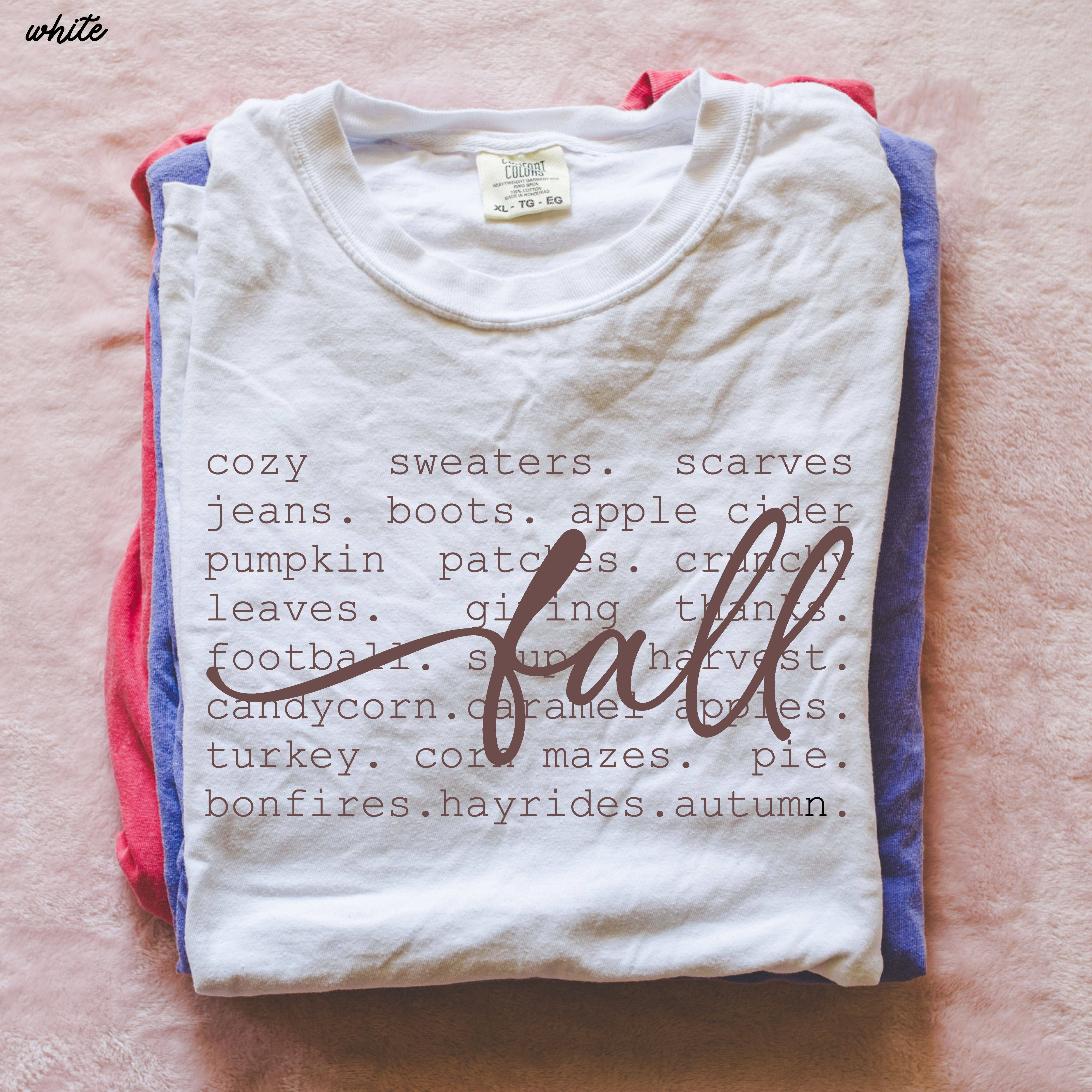 Chloe Vs Tank - Wholesale Screen Printed T-Shirt - Women's - Fall Words Tee *5 Colors (S-3X)1