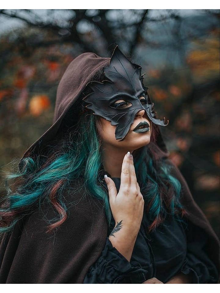 Costurero Real - Vendita all'ingrosso Costume di carnevale - Uomo - Foglia marrone in pelle d'acero Druido Autunno Natura Foresta Woodland2