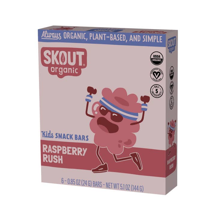 Skout Organic - Wholesale Snack Bar - Skout Organic Raspberry Rush Kids Snack Bar | Nut-Free