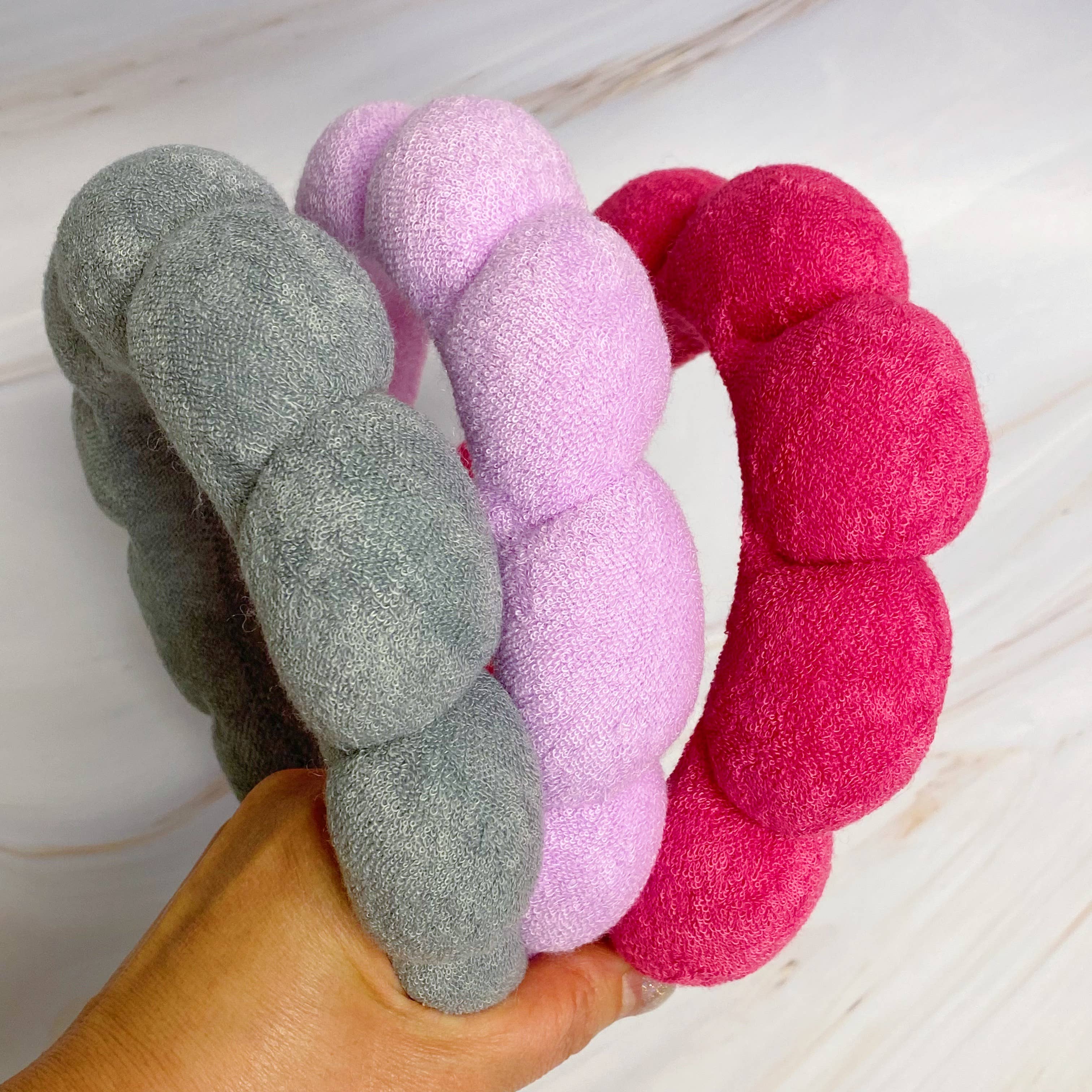 Ellison+Young – Engroshandel Pandebånd - Dame – Ellison+Young Terry blød puffet hårbøjle6