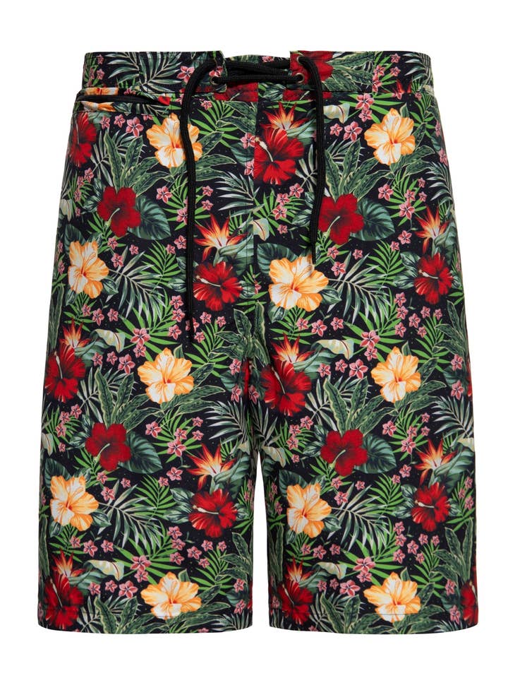 Hibiscus swim shorts for wholesale by KING KEROSIN