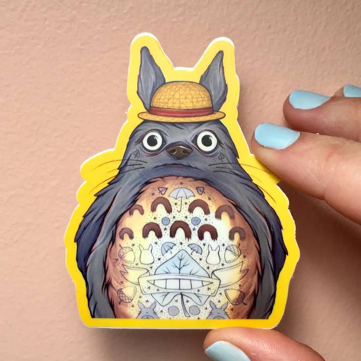 3-Zoll-Vinyl-Stanz-Aufkleber - Tatted Neighbor für den Großhandel von Kaitlin Ziesmer