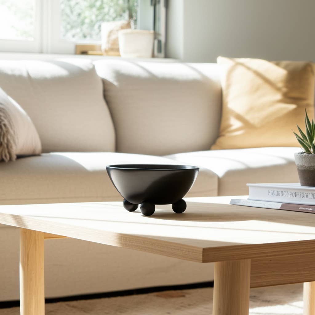 Sagebrook Home - Wholesale Decorative Plate/Dish/Bowl - Mango Wood Rounded Feet Decorative Bowl - Black, 12 in.12