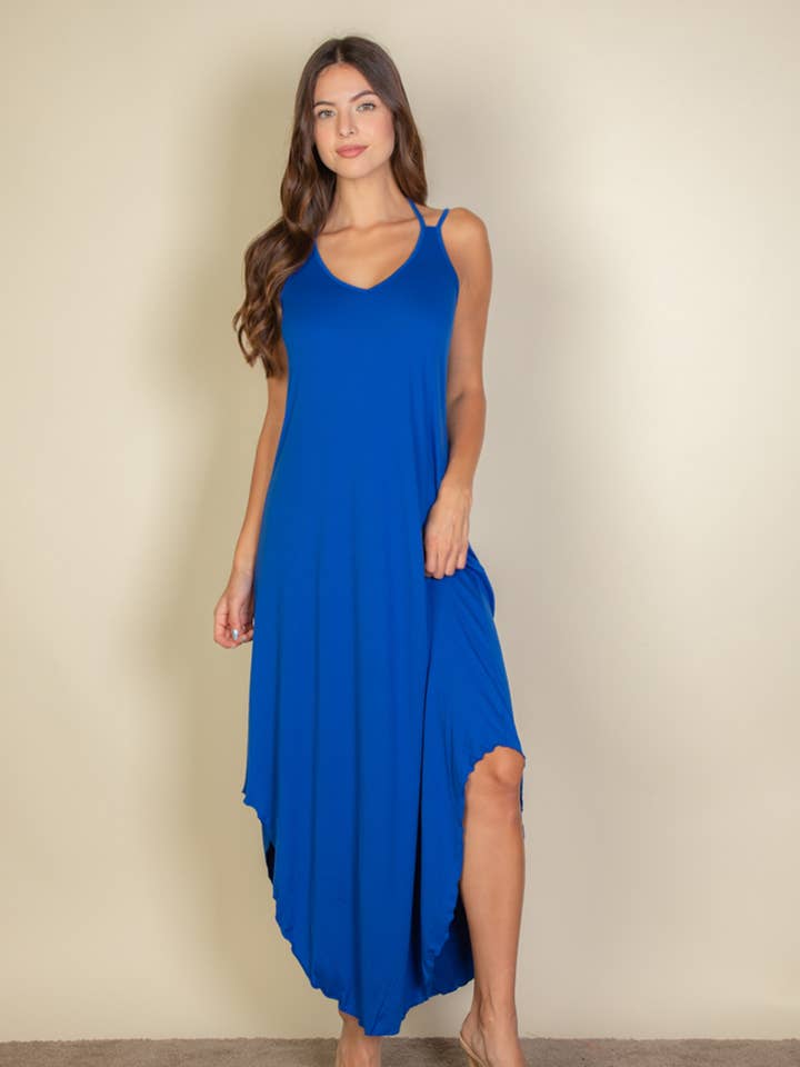 CAPELLA APPAREL - Wholesale Dress - Women's - Solid Cami Double Strap Loose fit Dress15