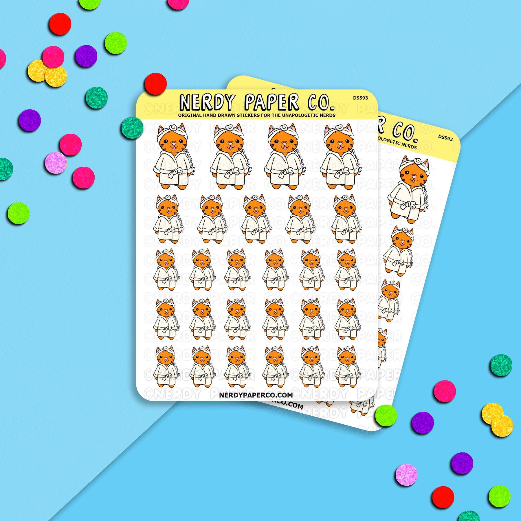 NERDY PAPER CO. - Vente Autocollant - Spa Time Suki - Autocollants dessinés à la main - DS593