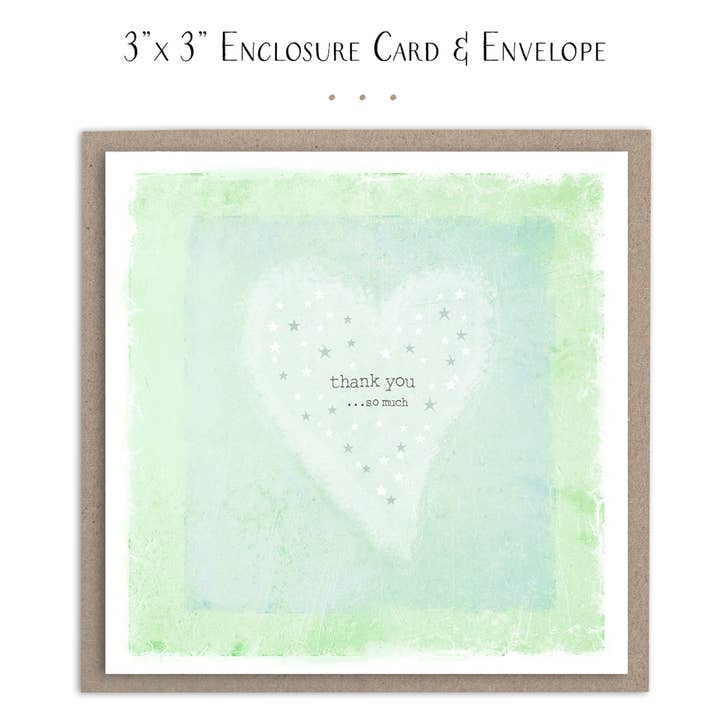 Susan Case Designs - Wholesale Thank You Card - Thank You Heart & Stars Mini Card0