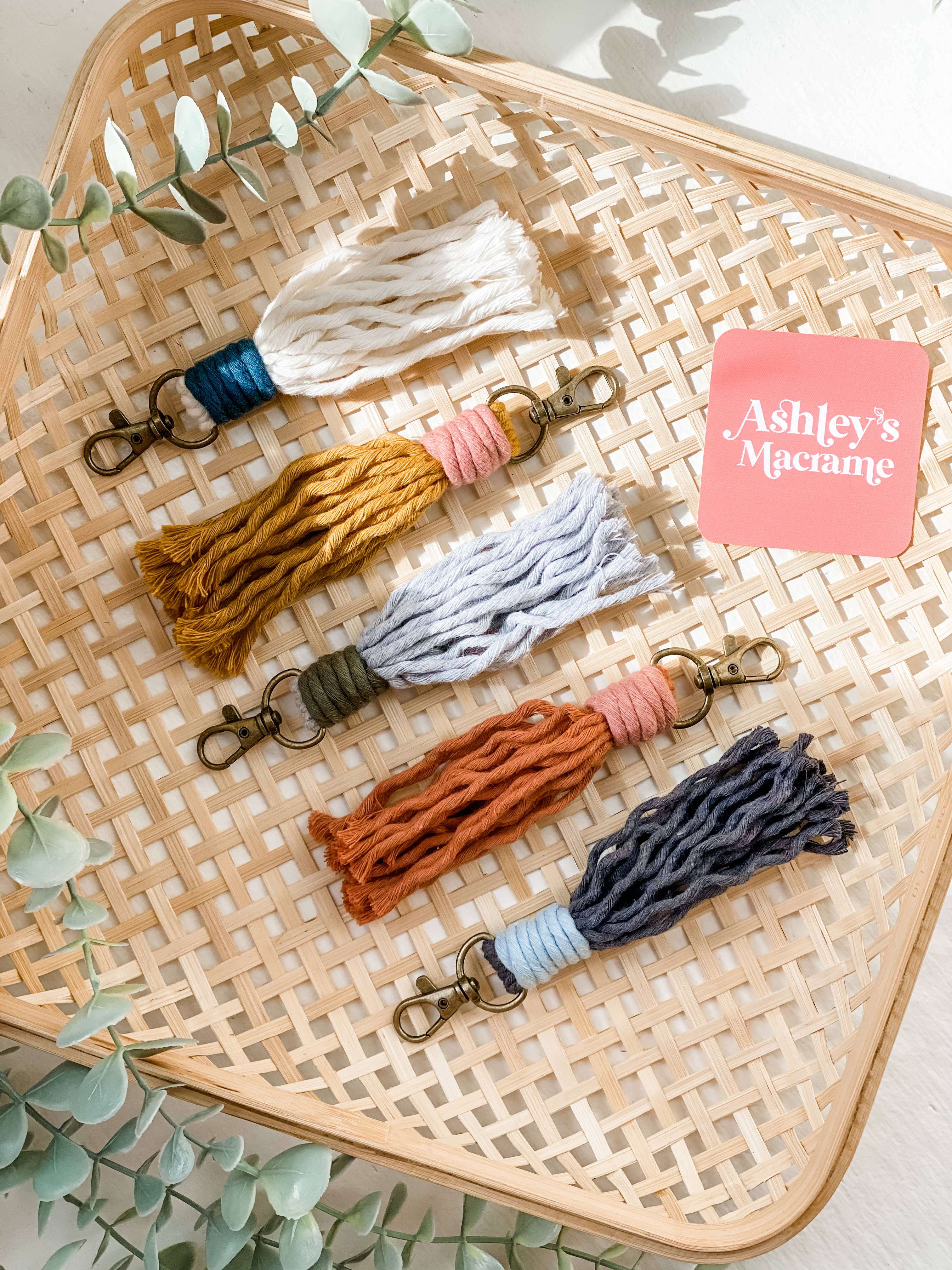 Mystery Pack—Macrame Tassel Keychains for wholesale by Ashley's Macrame