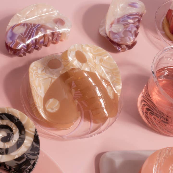 WINONA IRENE - Vente Pince à cheveux – femme - Pince à cheveux Darjeeling Tea Yin-Yang en acétate neutre 4