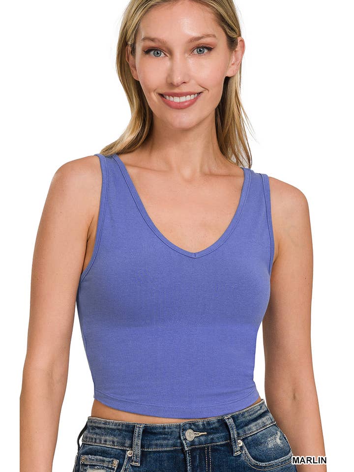 42POPS - Vente Haut en maille – femme - .SI-25382 Camisole courte à col en V en coton10