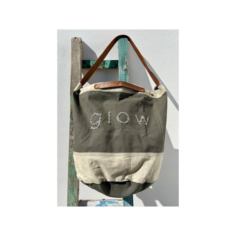 Casa Natura Design SL - Wholesale Beach Bag - Round Canvas Bag with Double Leather Handle and Zipper - PRESTON CHLOE5