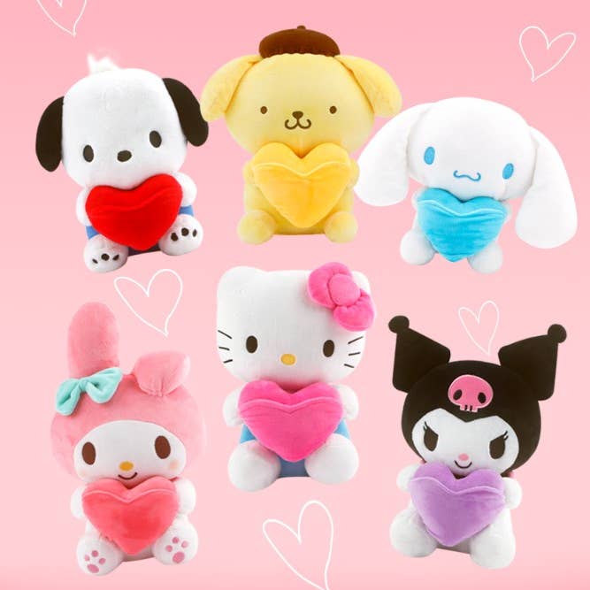 K_Wonderland - Wholesale Stuffed/Plush Toy - Kids & Baby - Sanrio Characters with Heart Plush Gift Deco Toy