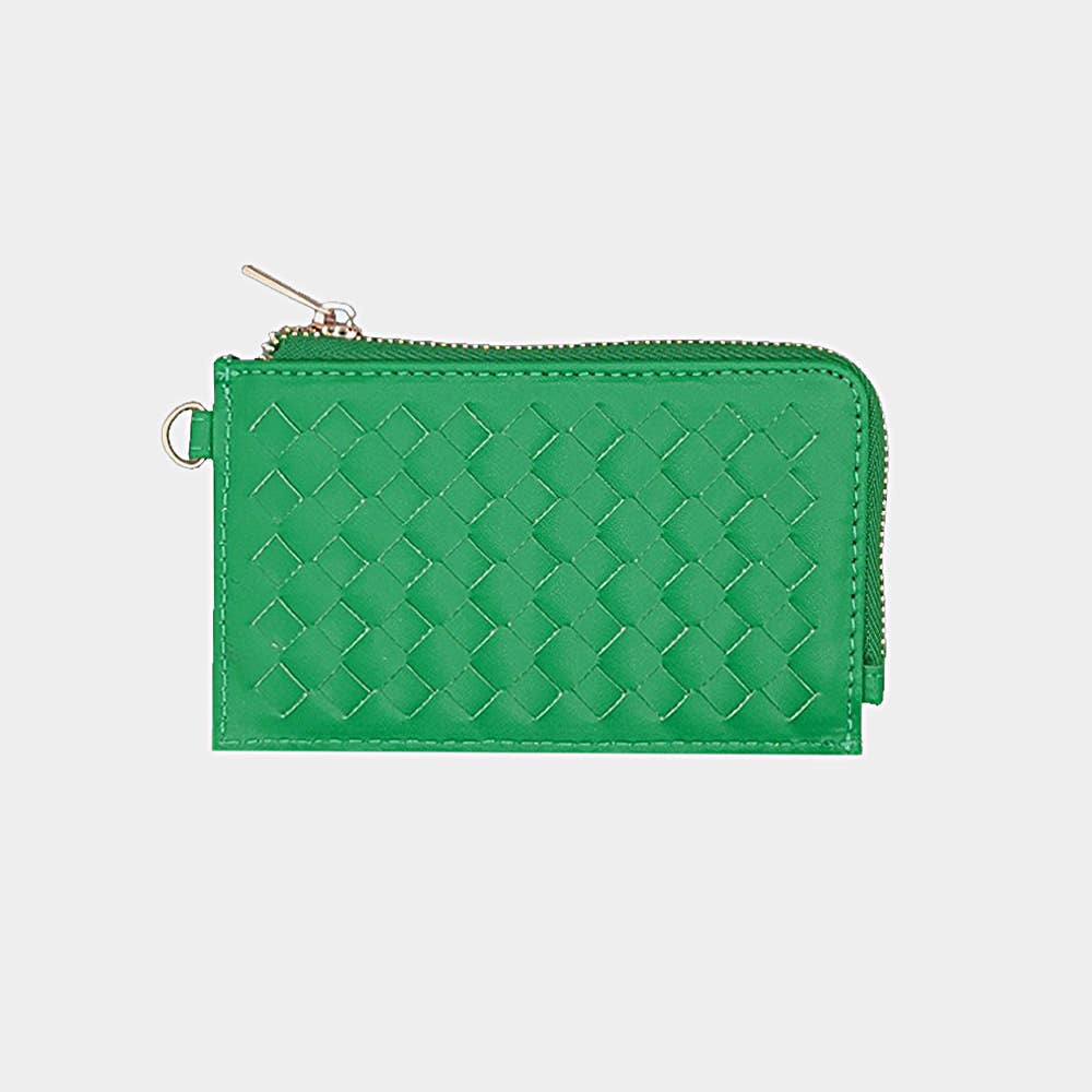Sensibling Corp. - Wholesale Wristlet - Faux Leather Basket Weave Flat Card Holder Wallet Wristlet10