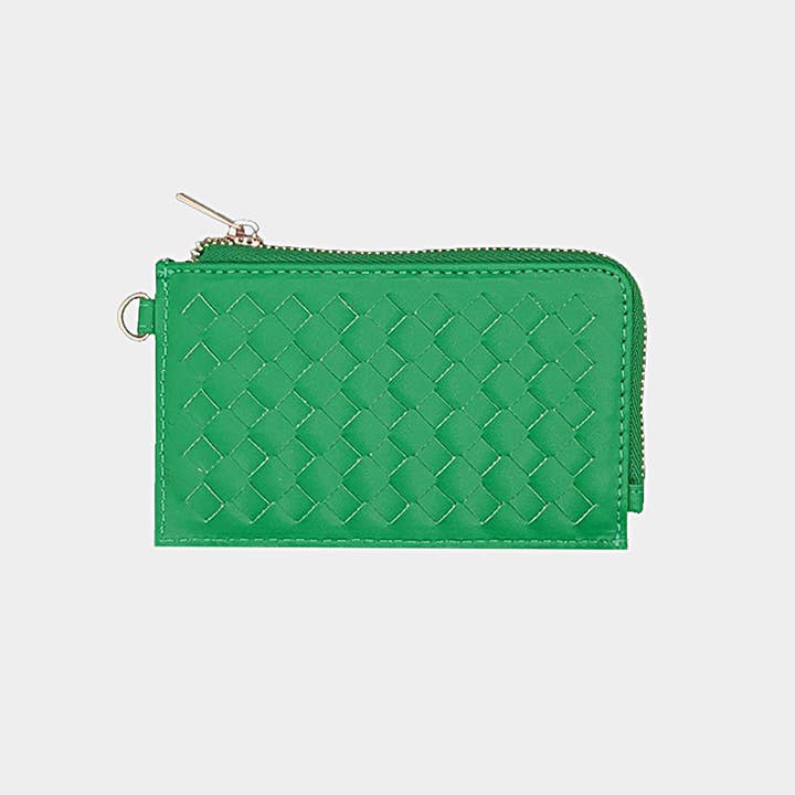 Sensibling Corp. - Wholesale Wristlet - Faux Leather Basket Weave Flat Card Holder Wallet Wristlet10