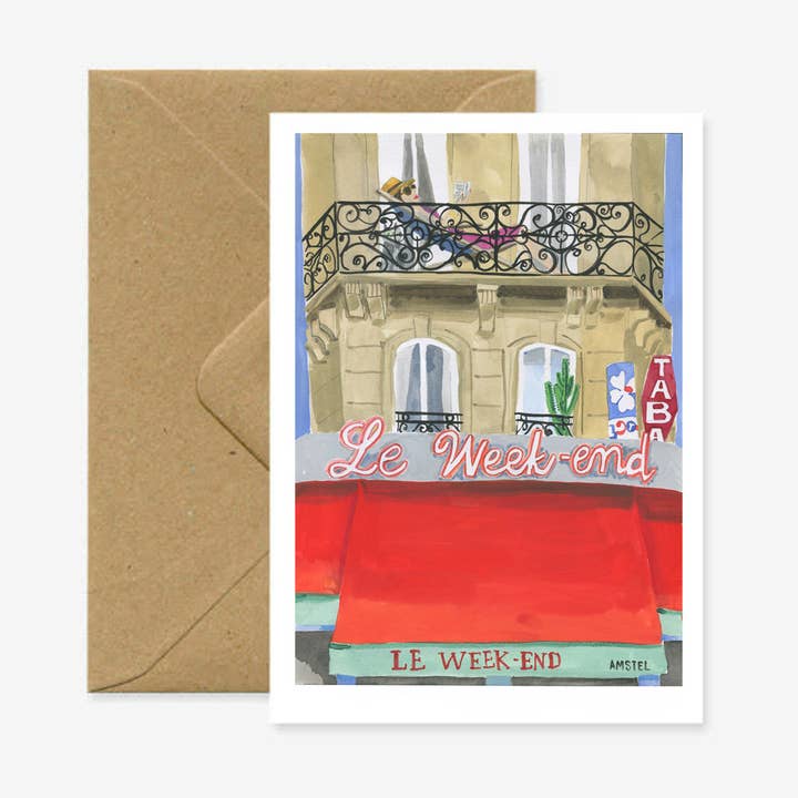 A6 double card "The weekend" for wholesale by Marina Vandel