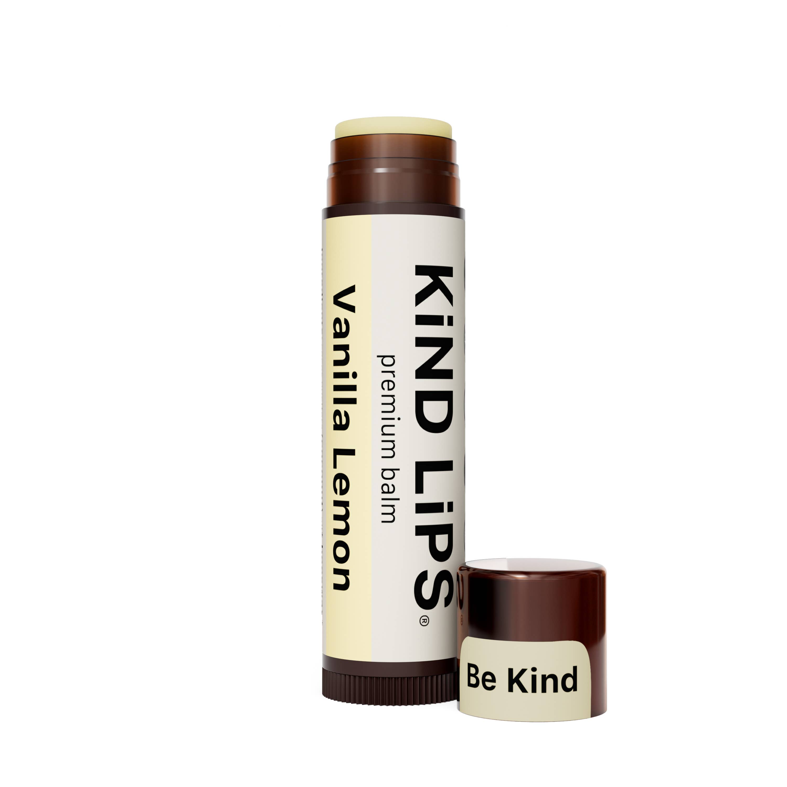 Kind Lips - Vente Baumes à lèvres - Baume à lèvres vanille citron, bio, naturel, propre, lot de 109