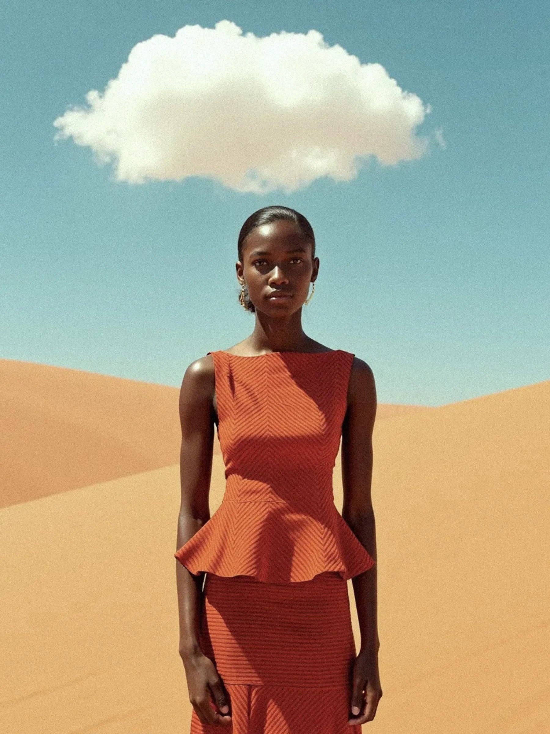 CARMEN SAYS - Vente Chemisier – femme - Haut d'occasion rayé rouge et orange Colombina2