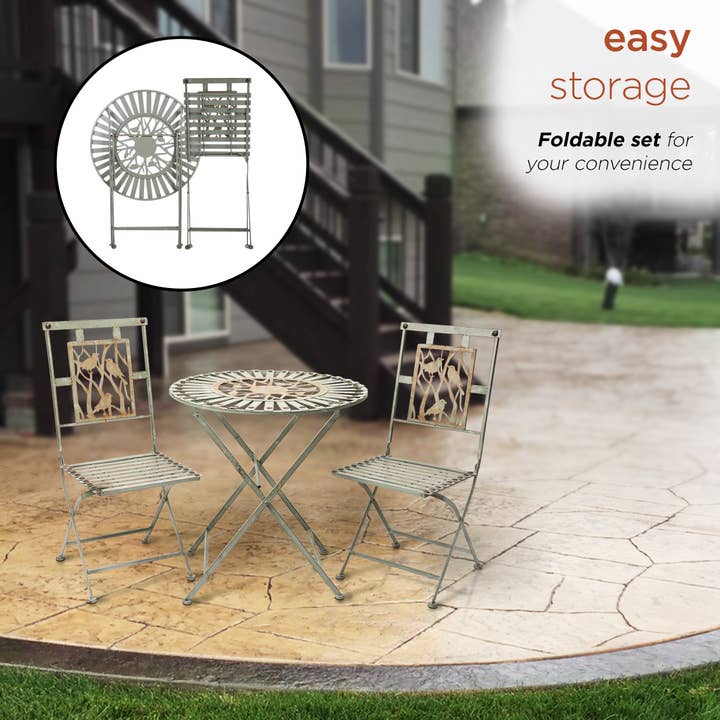 Alpine Corporation - Wholesale Patio Set - Alpine Corporation Birds on Branch Metal Bistro Set