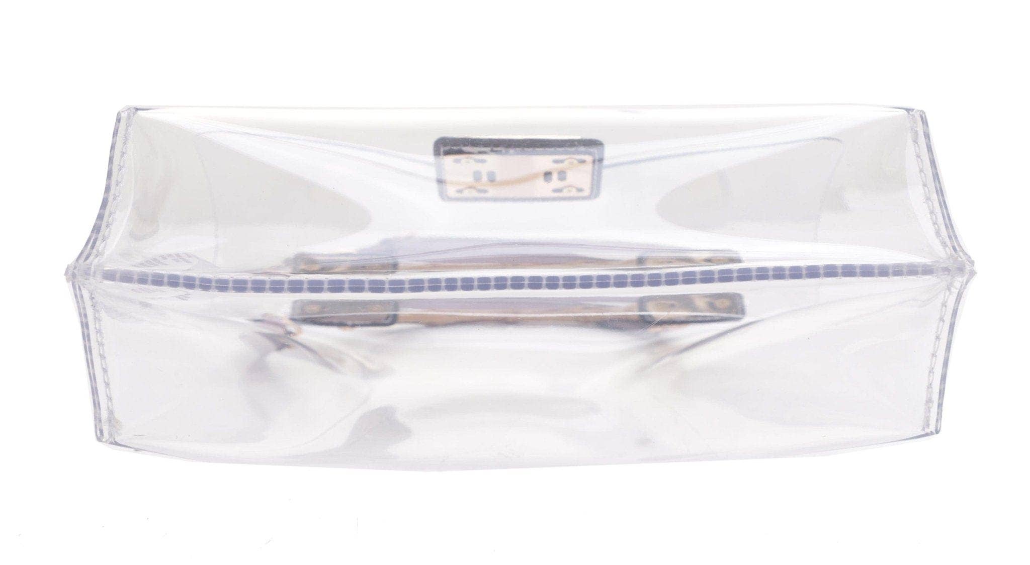 MiMi Wholesale - Wholesale Satchel - Women's - Viviana Bamboo Handle Clear Satchel Crossbody with Pouch3