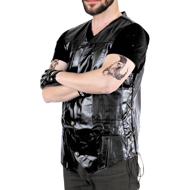 Chaleco de motorista de cuero sintético para venta al por mayor de Party Pro