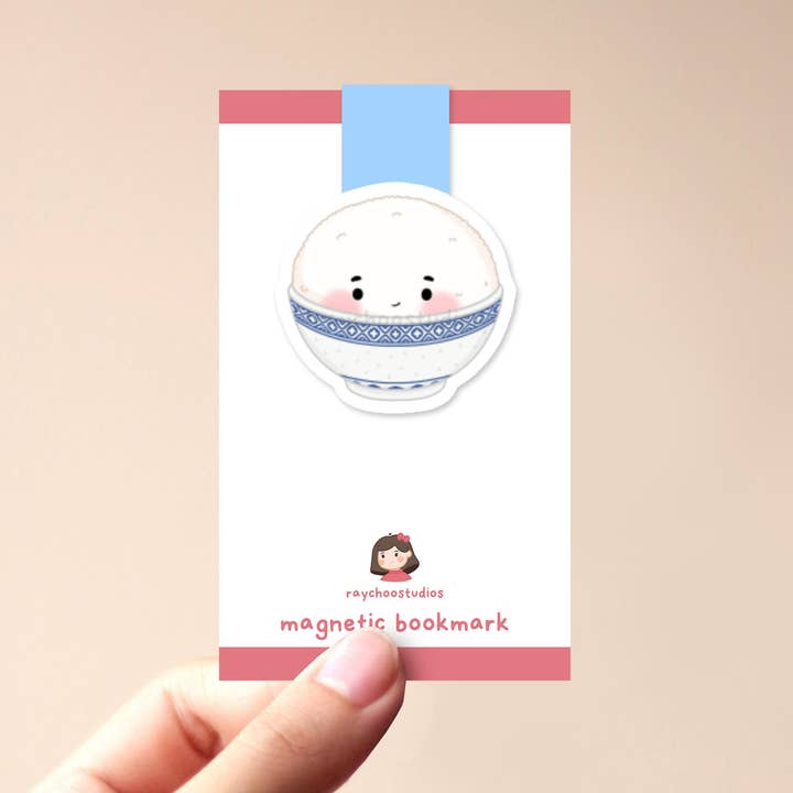 Raychoo Studios Inc. - Wholesale Bookmark - Rice Bowl Magnetic Bookmark