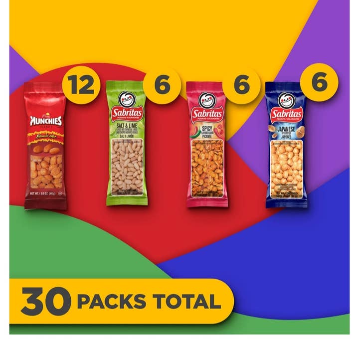 Majestic Wholesale - Wholesale Nuts - Sabritas Variety Pack Peanuts 30ct Flamin’ Hot Lime Picante 1
