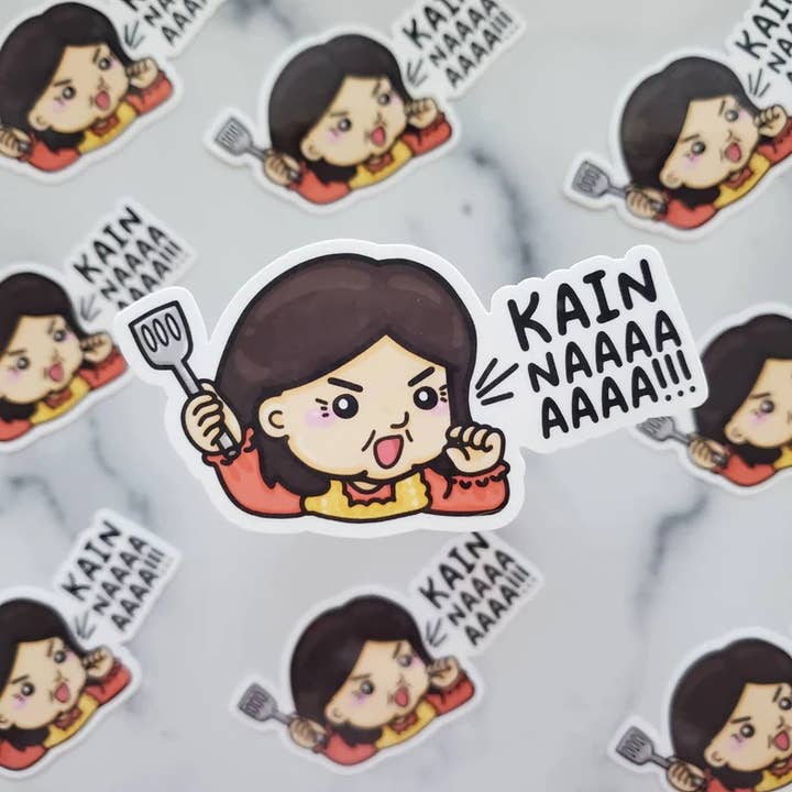 Muijistudio - Wholesale Sticker - Kain Na Sticker, Filipino Mom sticker, Filipino sticker cute
