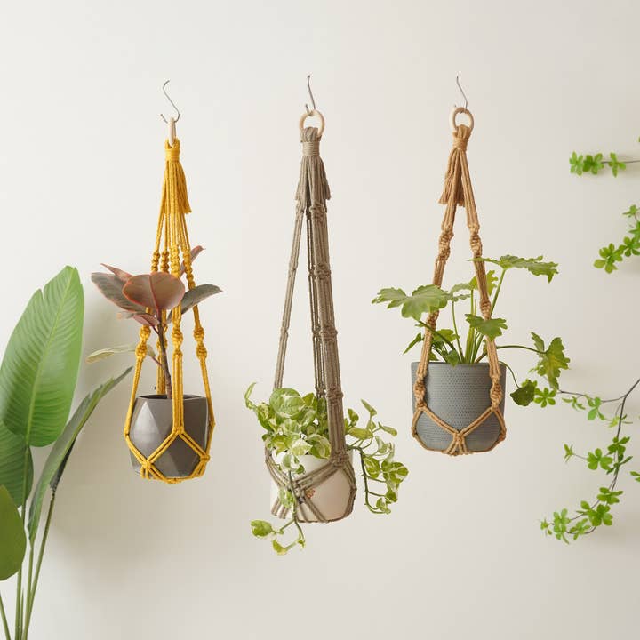 Makramee-Pflanzenhalter ohne Quaste H70 für den Großhandel von BeanDaikon