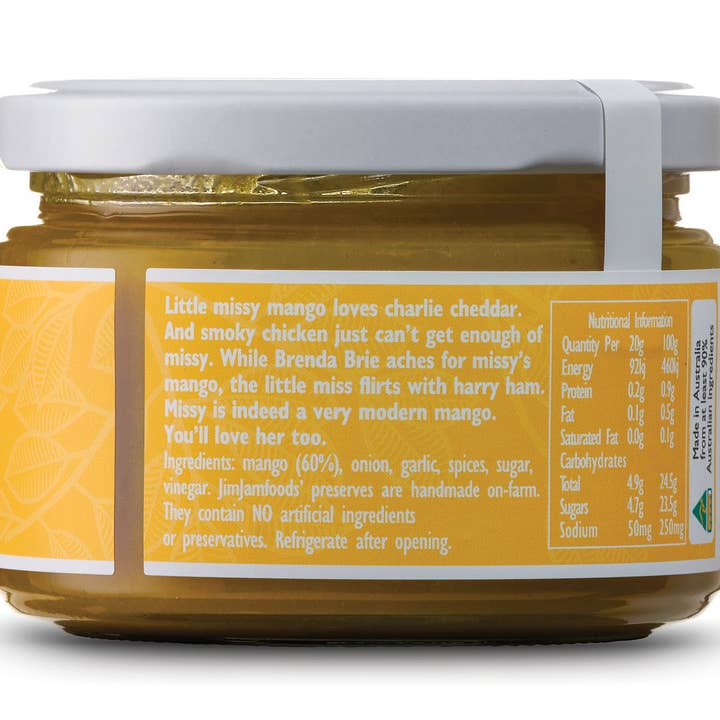 JimJam Foods - Wholesale Jam/jelly - Relish Little Missy Mango1