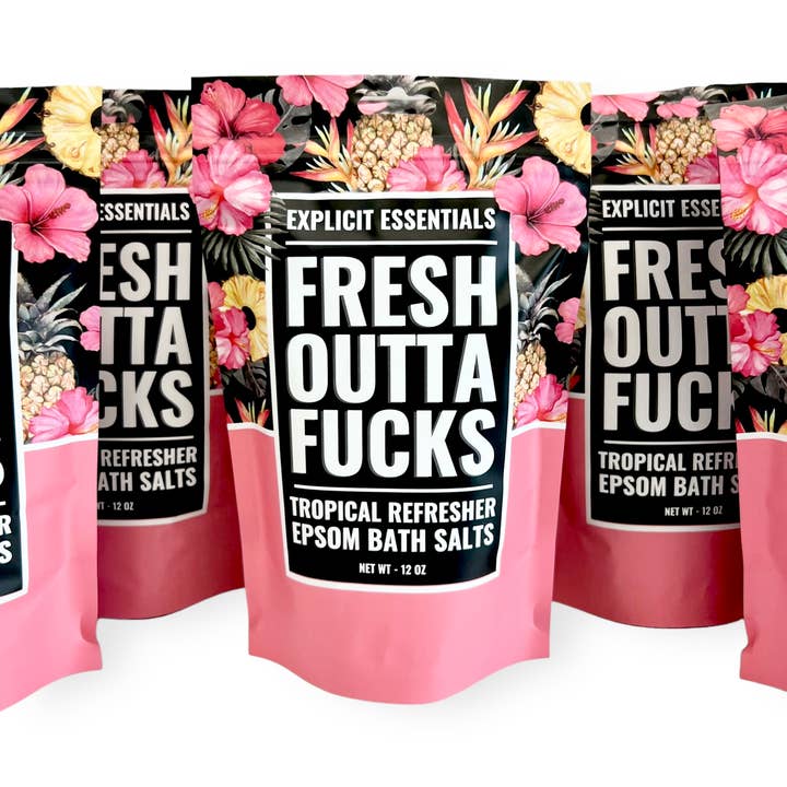 Explicit Essentials - Wholesale Bath Salts - Fresh Outta Fucks Bath Salts 12oz Bag 8