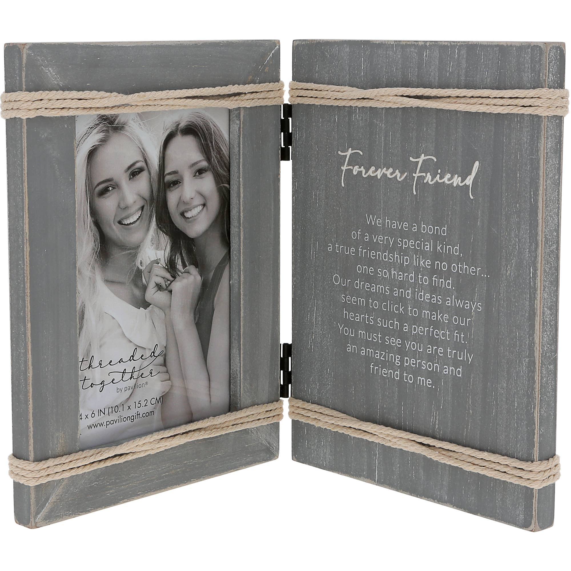 Pavilion - Vendita all'ingrosso Cornice portafoto - Forever Friend - Cornice portafoto con cerniera 10,2 x 15,2 cm0