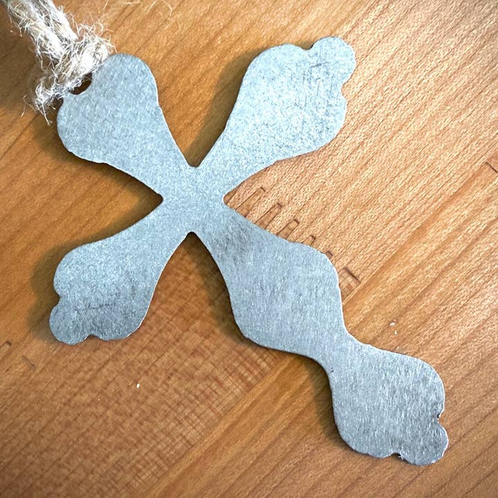 Metal Cross Ornament for wholesale by Sarah’s Metal