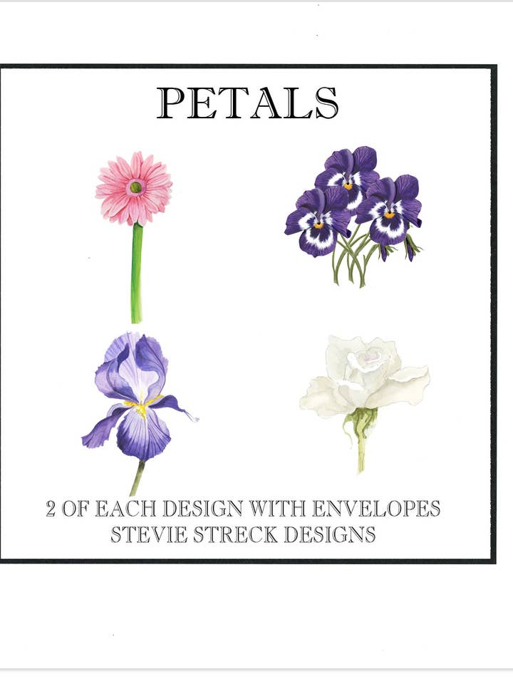 GIFT BOX NOTE CARDS GBN138 Petals for wholesale by Stevie Streck Designs