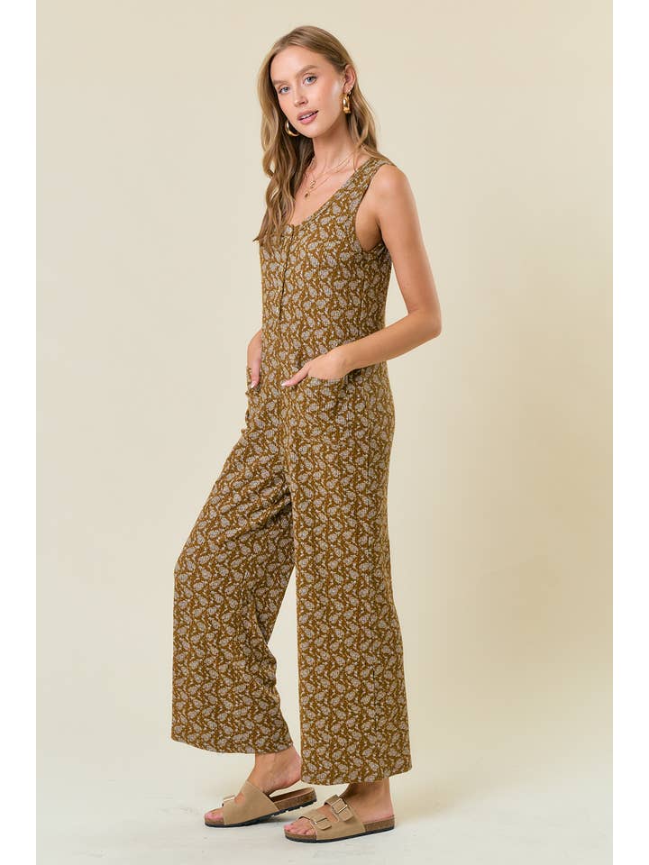 Doe and Rae - Vente Combinaison – femme - COMBINAISON BOUTONNÉE SUR LE DEVANT AVEC POCHES - 27018R-18