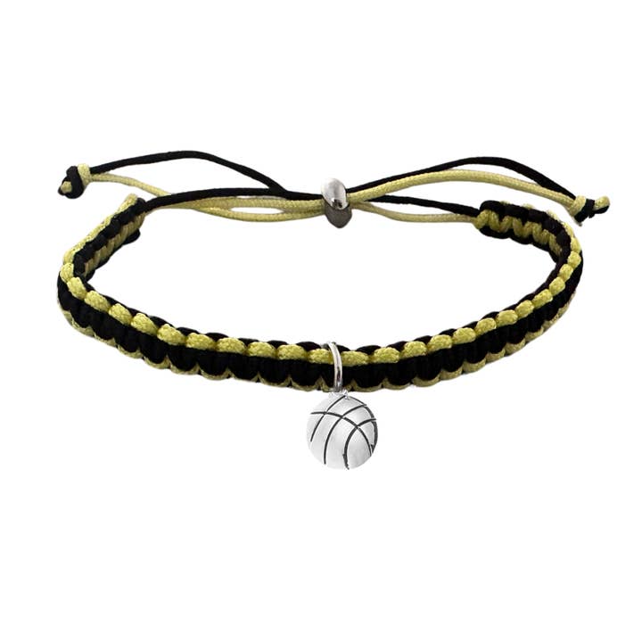 Sportybella - Wholesale Bedelarmbandje - Basketbal Veelkleurige Bedel Touw Armband - Kies Kleur2