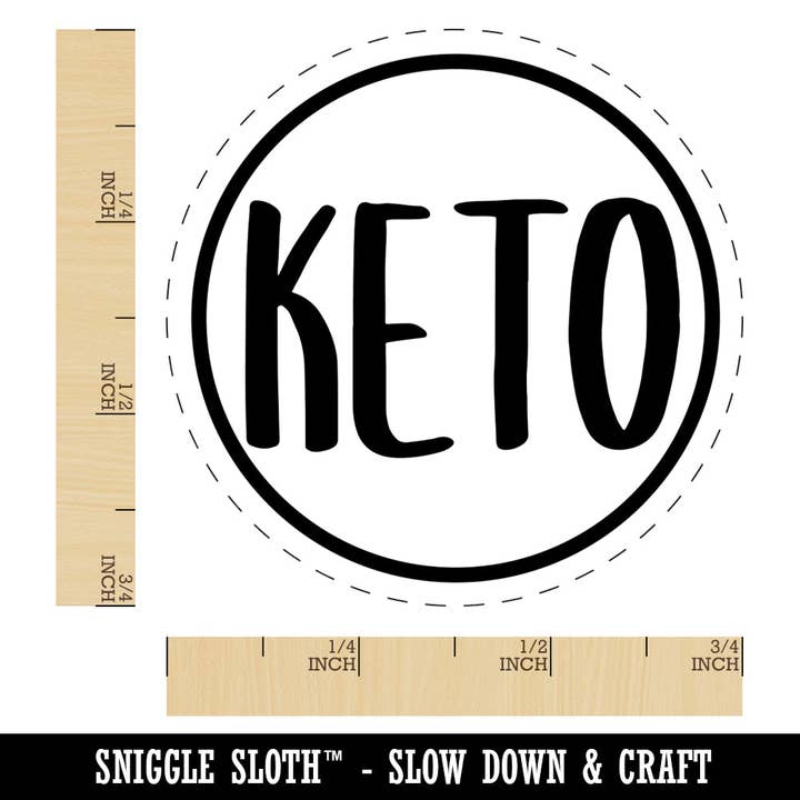 Keto Food Diet Self-Inking Rubber Stamp for Stamping Crafting Planners for wholesale by Sniggle Sloth