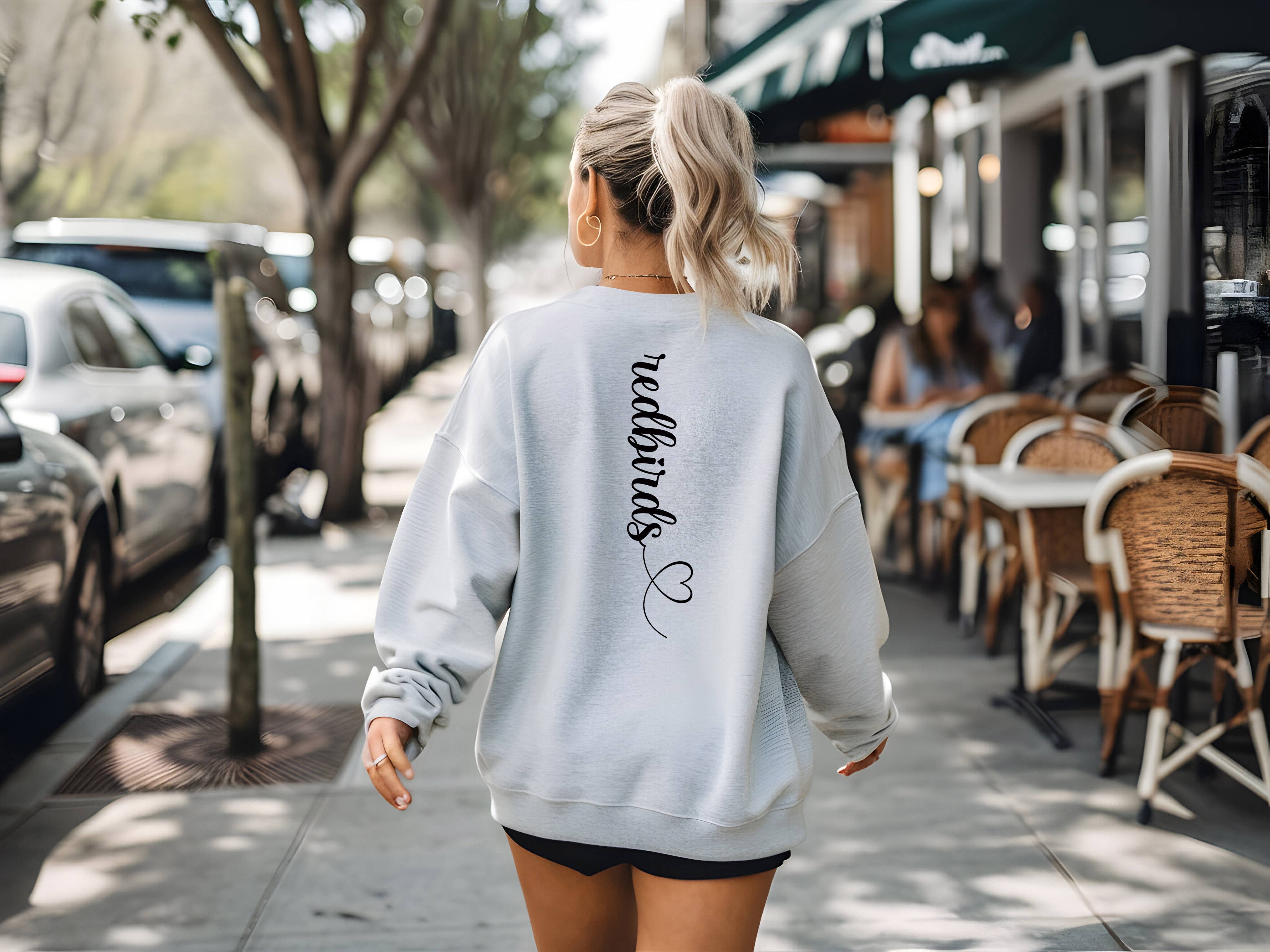 One Nine – wholesale Sweatshirt med tryck - Dam – Skräddarsydd text med hjärta sweatshirt - fram och bak6