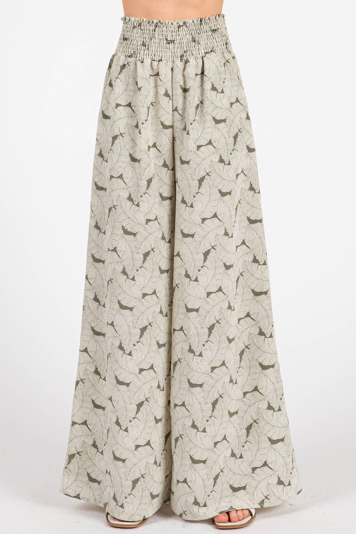 Final Touch – wholesale Pants – Women's – Waist Smocked Wide Leg Pants - VNP70263B70