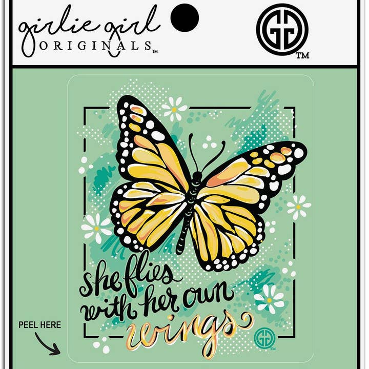 Decal/Sticker Her Own Wings 2384 for wholesale by Girlie Girl Originals