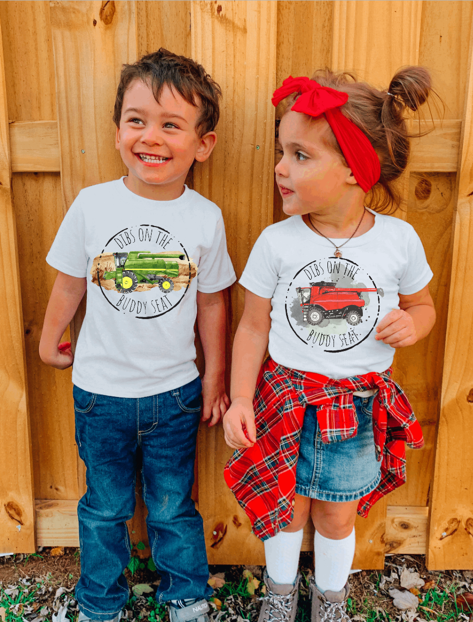 Wholesale Dibs on the Buddy Seat Kids Tee Shirts for your store Faire