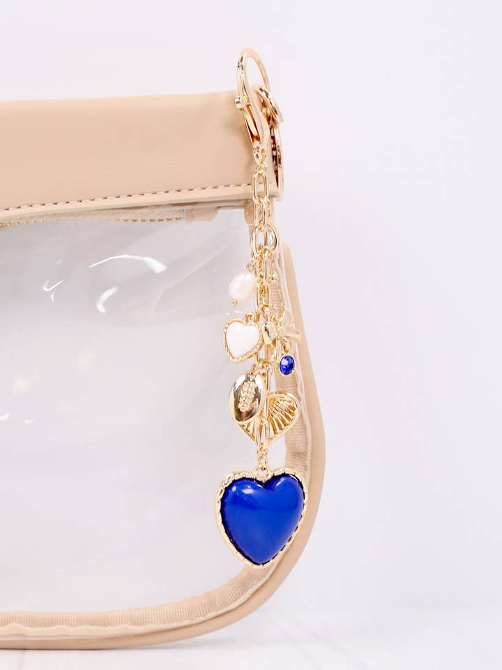 Porte-clés Sutton BLEU ROYAL BLANC pour la vente par Caroline Hill