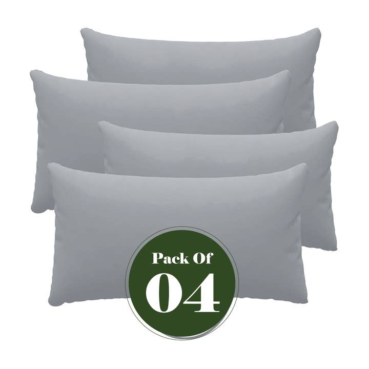 EV Dekor 100% Egyptian Cotton-4 Pack Pillowcases-Grey for wholesale by The Fitted Sheets