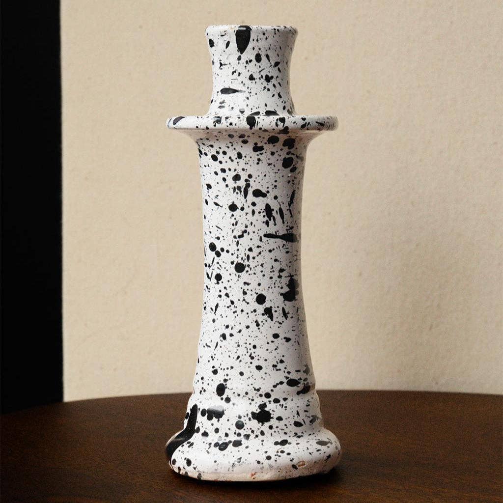 Pink Cactus & Co - Vente Bougeoirs - Bougeoir en céramique à finition mouchetée6